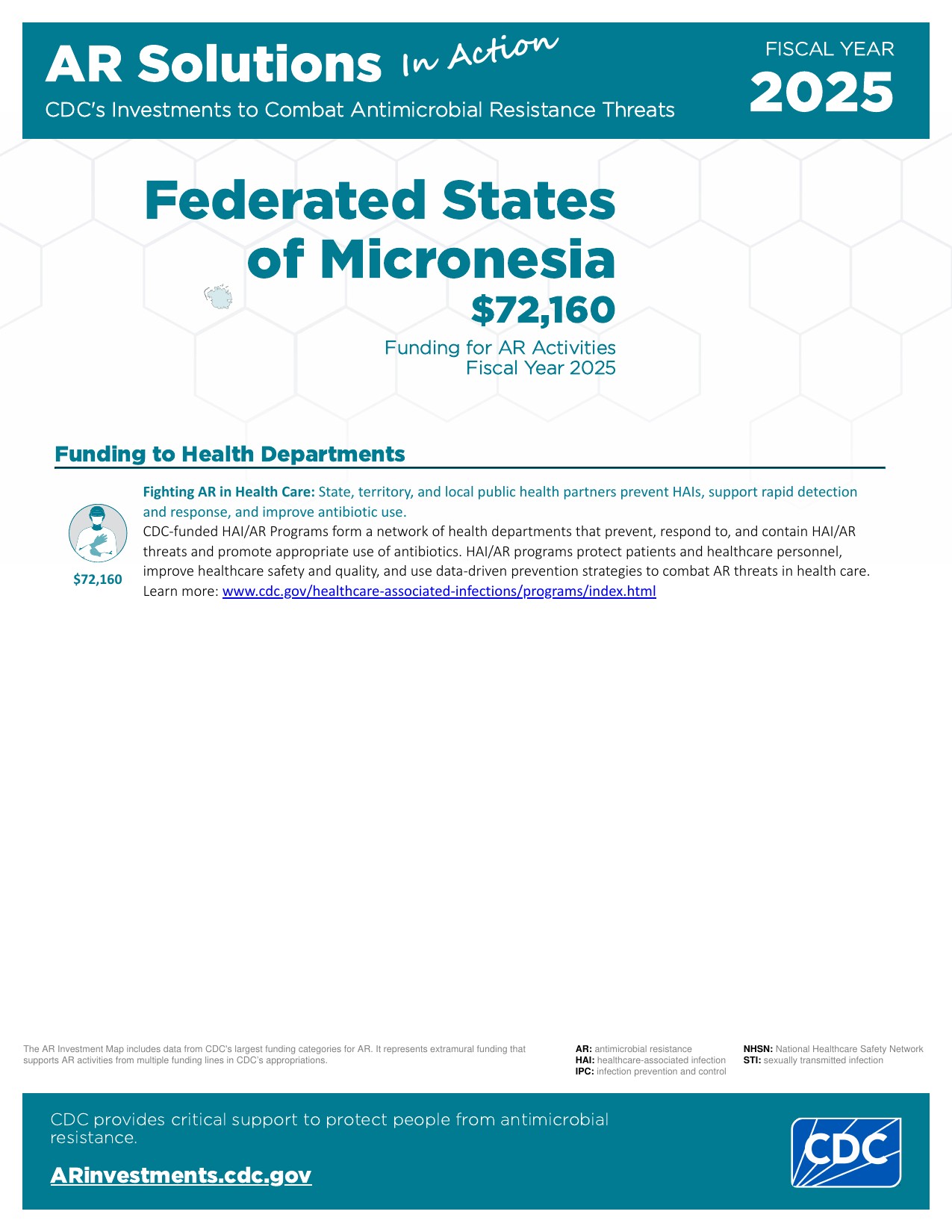 View Factsheet for Federated States of Micronesia. Opens in new window